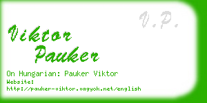 viktor pauker business card